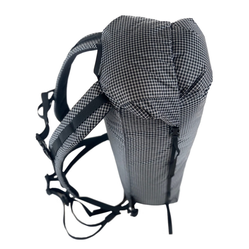 A top view of the MLD Core pack, showing minimalism and simplicity of design.