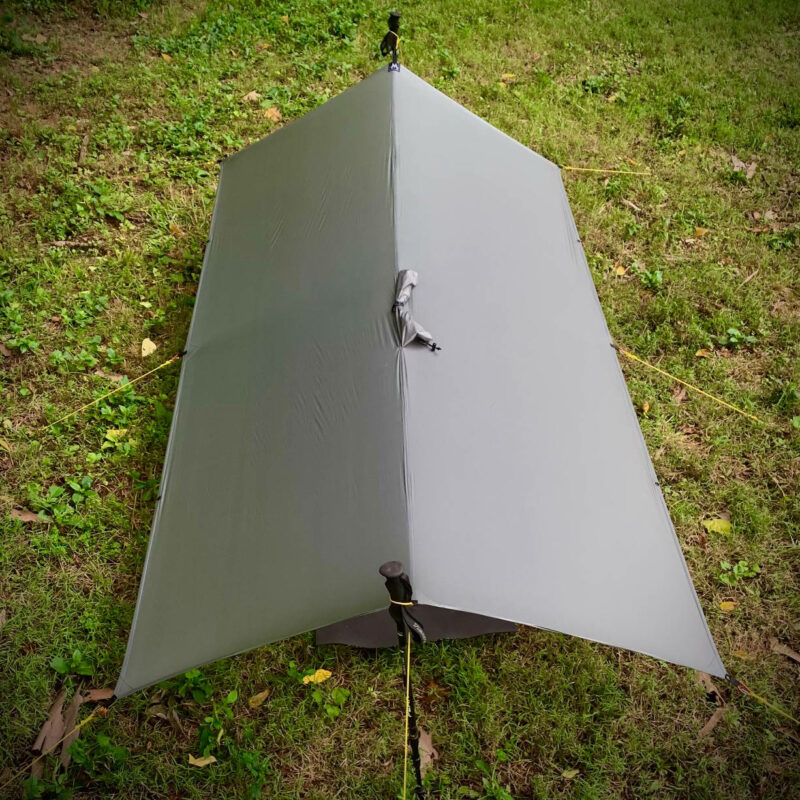 A top down view of the MLD Pro Poncho in Tarp Mode