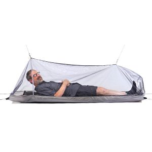 Tall Man Chillin' in Bug Bivy