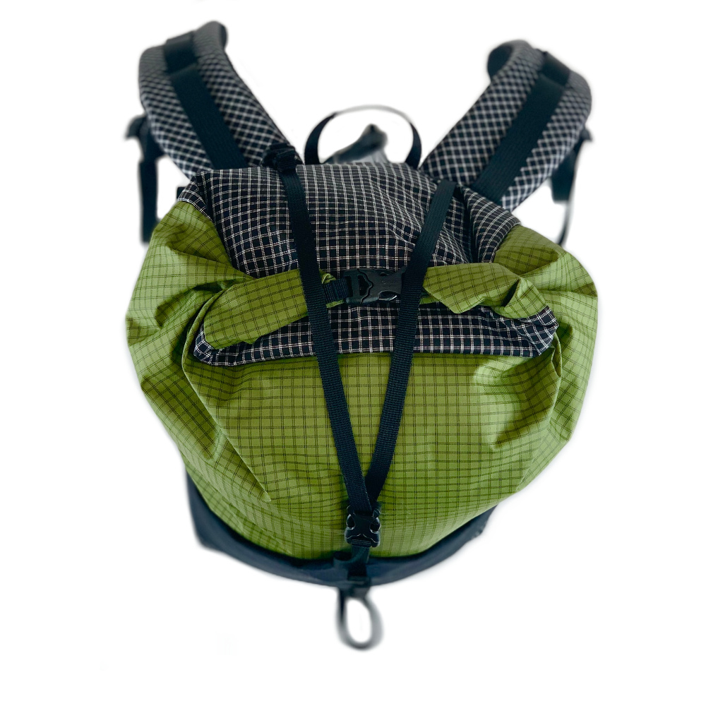 A top view of the MLD Hell Pack in Avocado UltraGrid