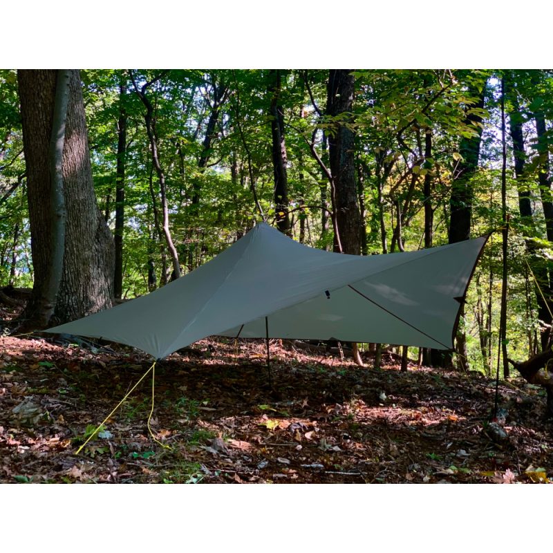 A front view of the LittleStar set up in the forest.